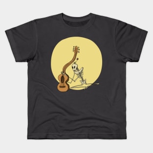 The Skeleton Musician Kids T-Shirt